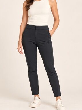 Athleta Stellar Tight Black Ankle Zip Pants Size 12 Fall 2024